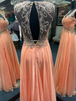 Cinderella Divine Orange Size 4 Prom Straight Dress on Queenly