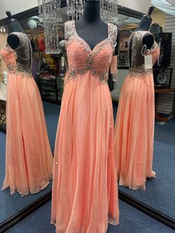 Cinderella Divine Orange Size 4 Prom Straight Dress on Queenly