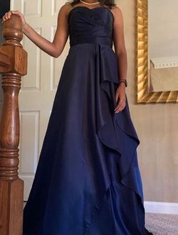 Betsy and Adam Blue Size 4 Prom Ball gown on Queenly
