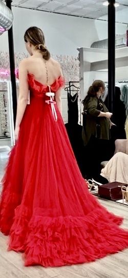 Sherri Hill Red Size 4 Floor Length Pageant Ball gown on Queenly