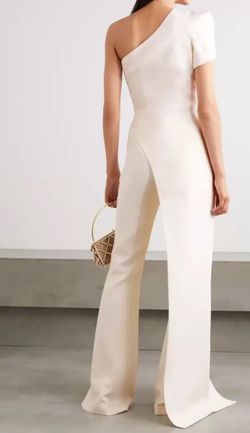 White Size 4 Jumpsuit Dress on Queenly