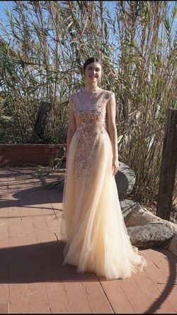 Jovani Gold Size 8 50 Off Ball gown on Queenly