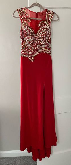 Rachel Allan Red Size 4 Homecoming Floor Length Straight Dress on Queenly