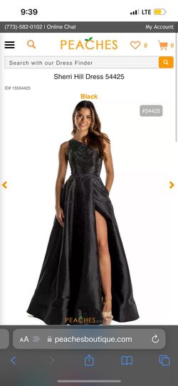 Sherri Hill Black Size 4 Prom Ball gown on Queenly