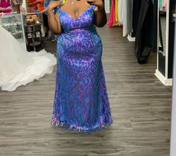 Purple Size 24 Straight Dress on Queenly