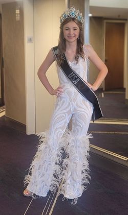 Jovani White Size 2 Floor Length 50 Off Bridal Shower Bachelorette Jumpsuit Dress on Queenly