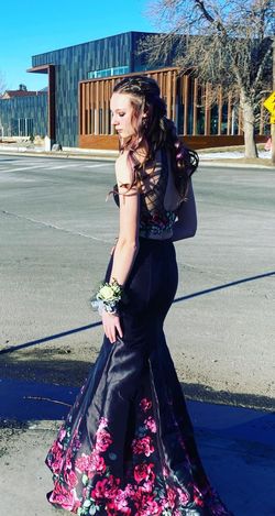 Madison James Black Size 2 Prom Military Tall Height Mermaid Dress on Queenly