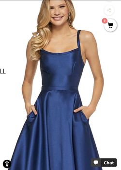 Style 52715 Sheri Hill Blue Size 12 Flare 50 Off A-line Dress on Queenly