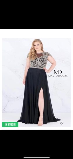 Mac Duggal Black Size 28 50 Off Plus Size Train Dress on Queenly