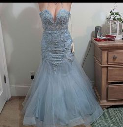 Blue Size 0 Mermaid Dress on Queenly