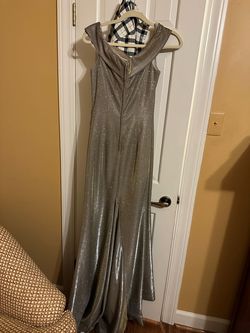 Sherri Hill Silver Size 8 Red Carpet Straight Dress on Queenly
