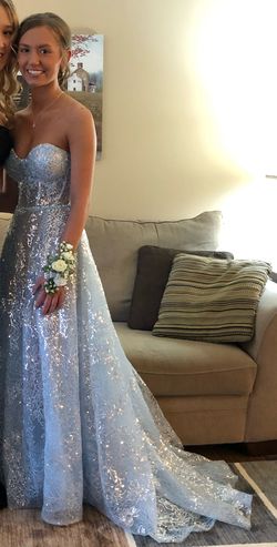 Sherri Hill Blue Size 4 50 Off A-line Dress on Queenly