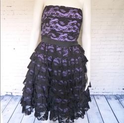 Betsey Johnson Purple Size 2 Midi Homecoming Cocktail Dress on Queenly