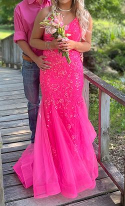 Amarra Pink Size 8 Free Shipping Prom Mermaid Dress on Queenly