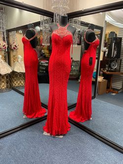 Cinderella Divine Red Size 6 Floor Length Mermaid Dress on Queenly