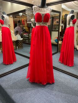 Cinderella Divine Red Size 4 Straight Dress on Queenly