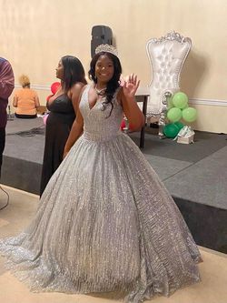 Mary's Silver Size 12 Ball gown on Queenly