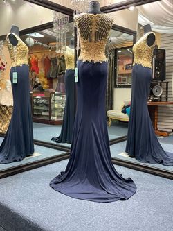 GSL inc Blue Size 0 Floor Length Mermaid Dress on Queenly