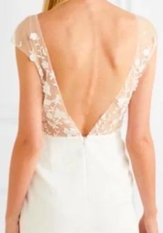 Rime Arodaky White Size 4 Bachelorette Bridal Shower Cocktail Dress on Queenly