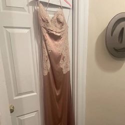 Lulus Pink Size 4 Lace Pageant Straight Dress on Queenly