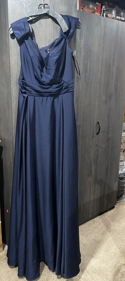 Alyce Paris Blue Size 12 Black Tie Ball gown on Queenly