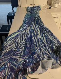 Jovani Multicolor Size 2 50 Off One Shoulder Mermaid Asymmetrical Straight Dress on Queenly
