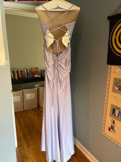 La Femme Purple Size 6 Floor Length Sorority Formal Mermaid Dress on Queenly