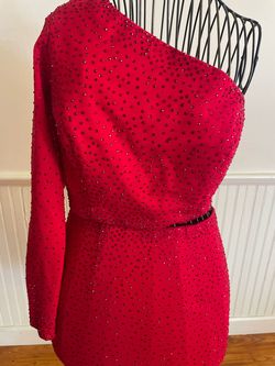 Sherri Hill Red Size 8 Midi Two Piece Homecoming Cocktail Dress on Queenly
