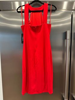 Bebe Red Size 8 Midi 50 Off Cocktail Dress on Queenly