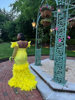 Yellow Size 16 Ball gown on Queenly