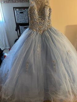 MoriLee Blue Size 8 Quinceañera Pageant Mori Lee Tulle Train Dress on Queenly