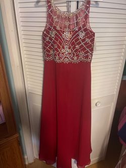 Chic boutique Red Size 14 Free Shipping Military A-line Dress on Queenly