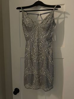 Primavera Silver Size 2 50 Off Gala Prom Cocktail Dress on Queenly