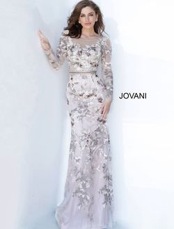 Jovani Multicolor Size 6 Floor Length Straight Dress on Queenly