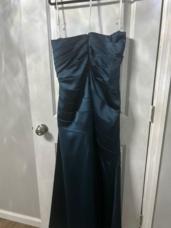 David's Bridal Blue Size 20 Prom Gala Floor Length Mermaid Dress on Queenly