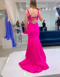 Sherri Hill Pink Size 2 Black Tie Straight Dress on Queenly