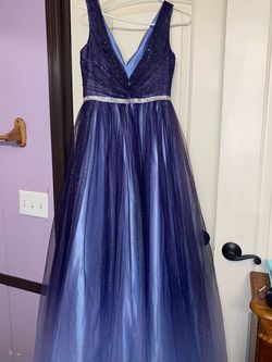 Cinderella Divine Purple Size 8 Black Tie Ball gown on Queenly