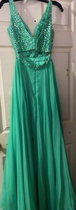 Sherri Hill Green Size 00 Prom Floor Length Straight Dress on Queenly