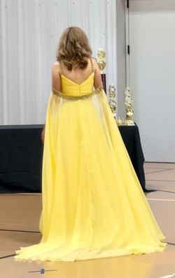 Sherri Hill Yellow Size 6 Floor Length Military A-line Dress on Queenly