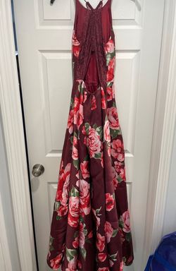 Macy's Red Size 4 Prom Ball gown on Queenly