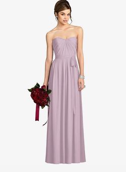 After Six Purple Size 4 Bridesmaid Strapless Floor Length Straight Dress on Queenly
