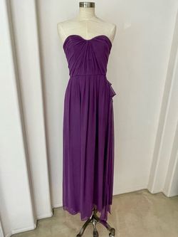 After Six Purple Size 4 Bridesmaid Strapless Straight Dress on Queenly
