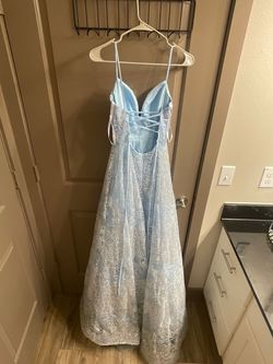 Sherri Hill Blue Size 00 Floor Length Tulle A-line Dress on Queenly