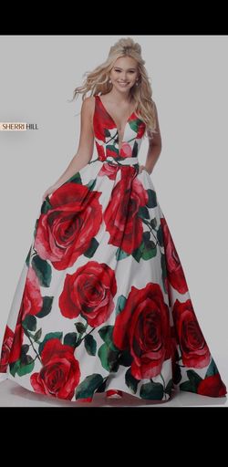 Sherri Hill Red Size 6 50 Off Ball Ball gown on Queenly