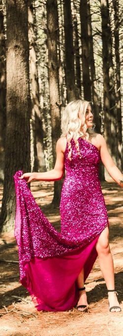 Sherri Hill Pink Size 2 Prom Side slit Dress on Queenly