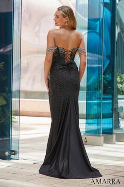 Amarra Black Size 12 Free Shipping Plus Size Prom Floor Length Mermaid Dress on Queenly