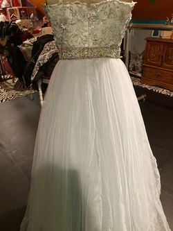 Sherri Hill Blue Size 00 Black Tie Tulle Ball gown on Queenly