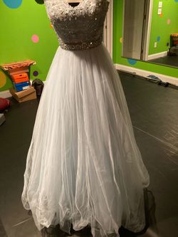 Sherri Hill Blue Size 00 Pageant Black Tie Floor Length Ball gown on Queenly