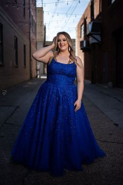 Blue Size 18 A-line Dress on Queenly