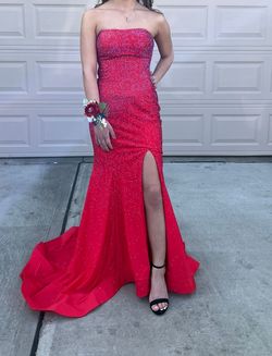 Sherri Hill Red Size 0 Black Tie Short Height Side slit Dress on Queenly